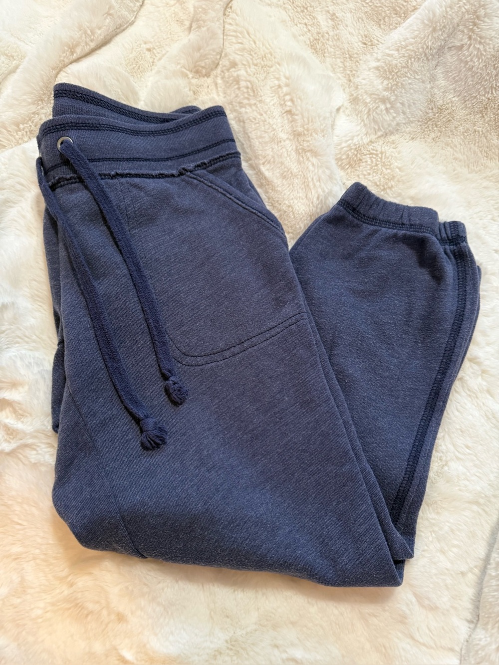 Aerie Navy Blue Fleece Capri Pants